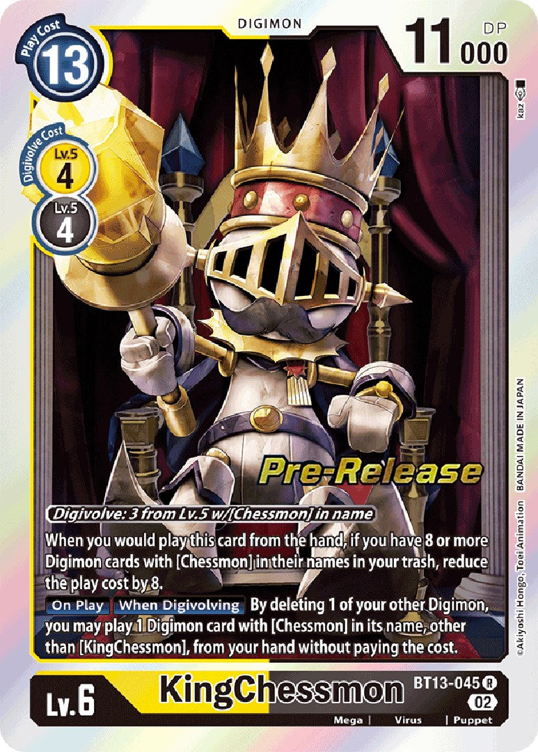 KingChessmon [BT13-045] [Versus Royal Knight Booster Pre-Release Cards] | The Time Vault CA