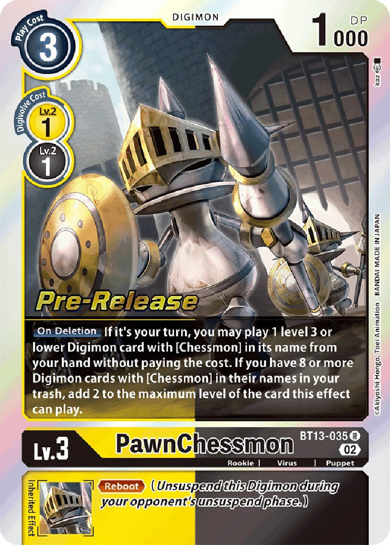 PawnChessmon [BT13-035] [Versus Royal Knight Booster Pre-Release Cards] | The Time Vault CA