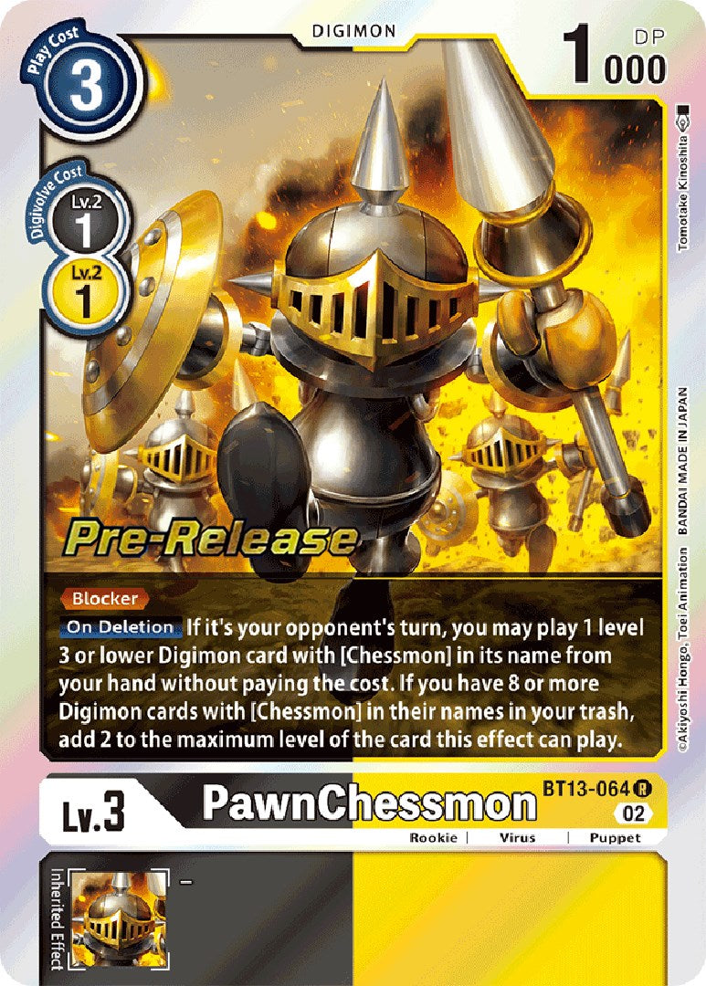 PawnChessmon [BT13-064] [Versus Royal Knight Booster Pre-Release Cards] | The Time Vault CA
