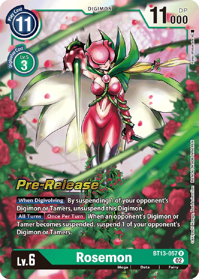 Rosemon [BT13-057] [Versus Royal Knight Booster Pre-Release Cards] | The Time Vault CA