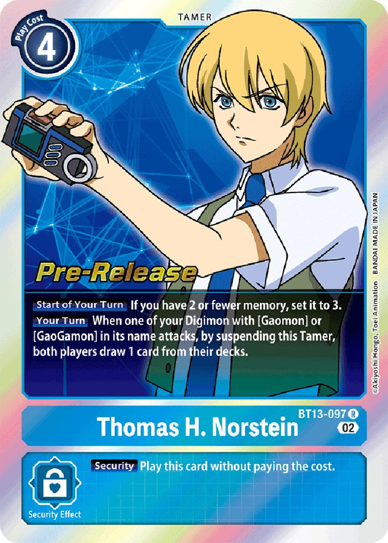 Thomas H. Norstein [BT13-097] [Versus Royal Knight Booster Pre-Release Cards] | The Time Vault CA