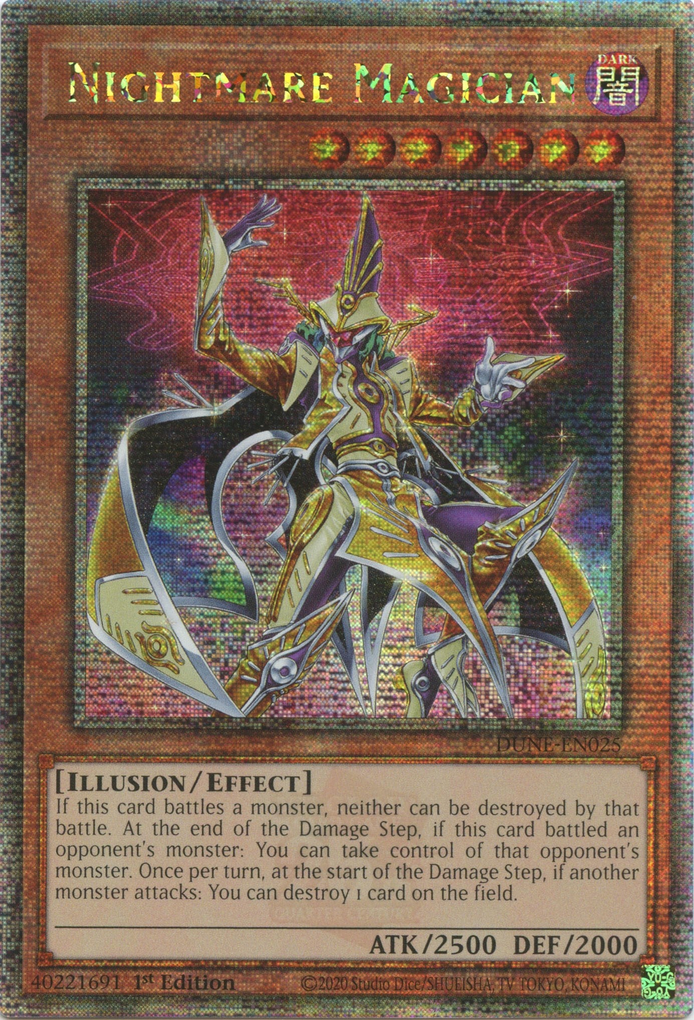 Nightmare Magician [DUNE-EN025] Quarter Century Secret Rare | The Time Vault CA