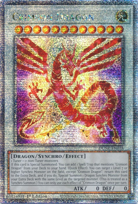 Crimson Dragon [DUNE-EN038] Quarter Century Secret Rare | The Time Vault CA