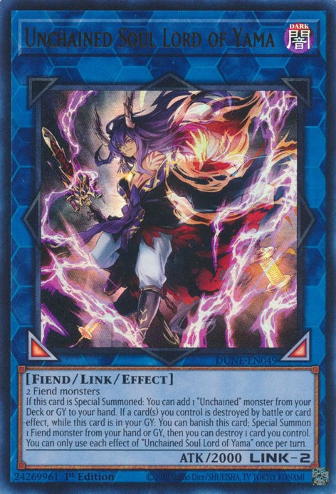 Unchained Soul Lord of Yama [DUNE-EN049] Ultra Rare | The Time Vault CA