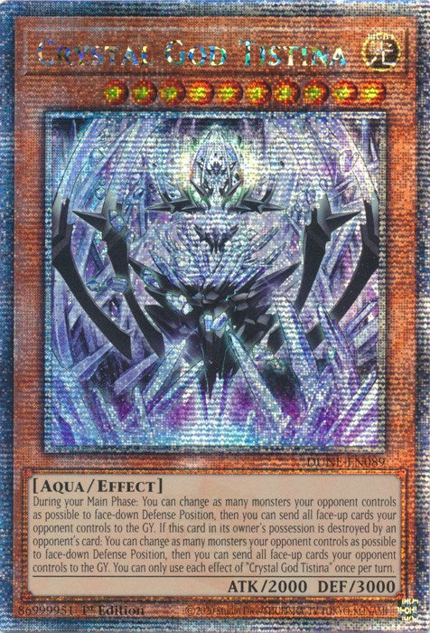 Crystal God Tistina [DUNE-EN089] Quarter Century Secret Rare | The Time Vault CA