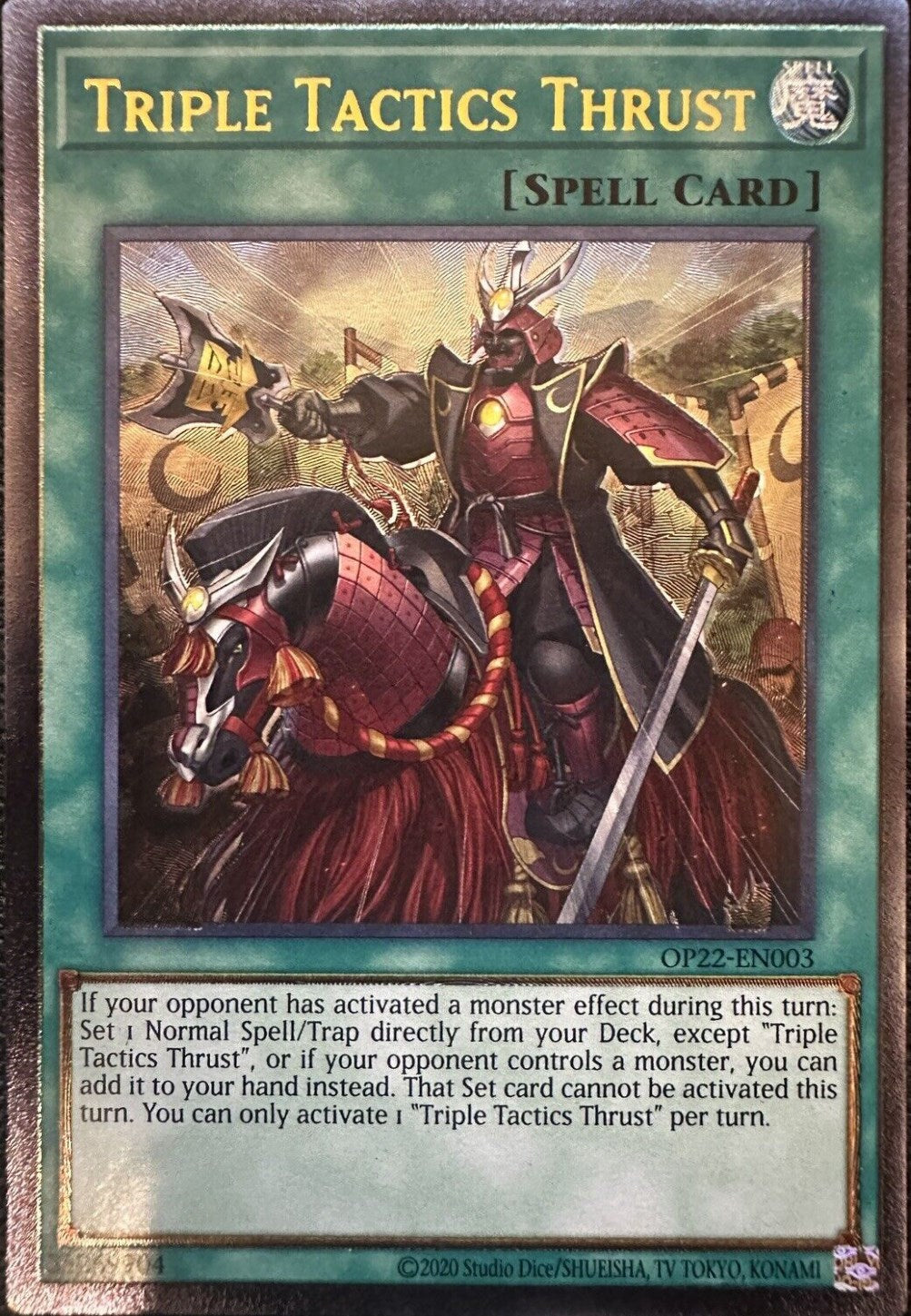 Triple Tactics Thrust [OP22-EN003] Ultimate Rare | The Time Vault CA