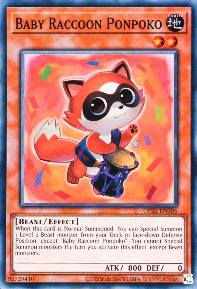 Baby Raccoon Ponpoko [OP22-EN005] Super Rare | The Time Vault CA