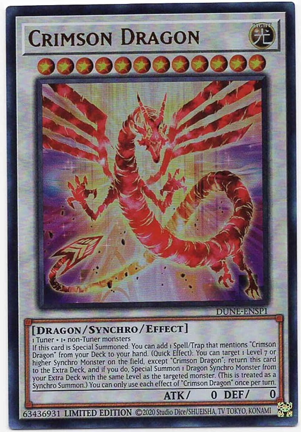 Crimson Dragon [DUNE-ENSP1] Ultra Rare | The Time Vault CA
