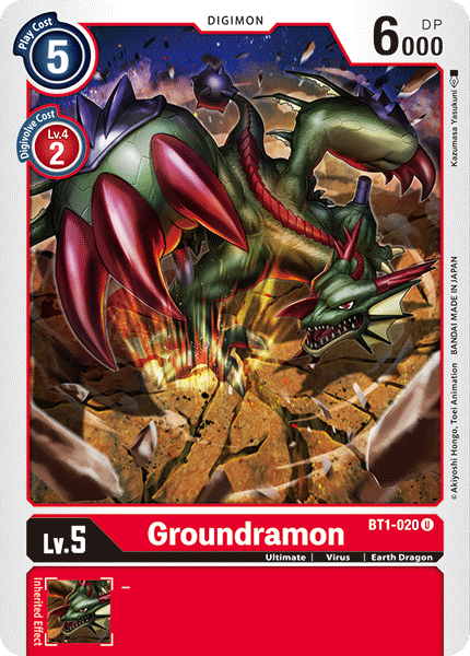 Groundramon [BT1-020] [Release Special Booster Ver.1.0] | The Time Vault CA