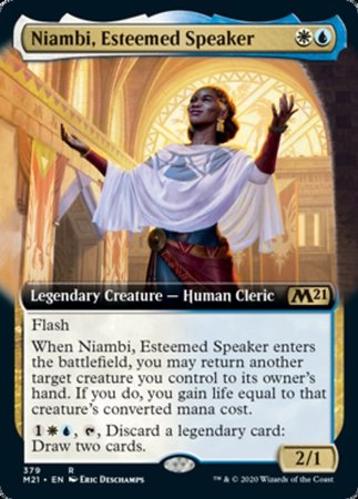 Niambi, Esteemed Speaker (Extended Art) [Core Set 2021] | The Time Vault CA