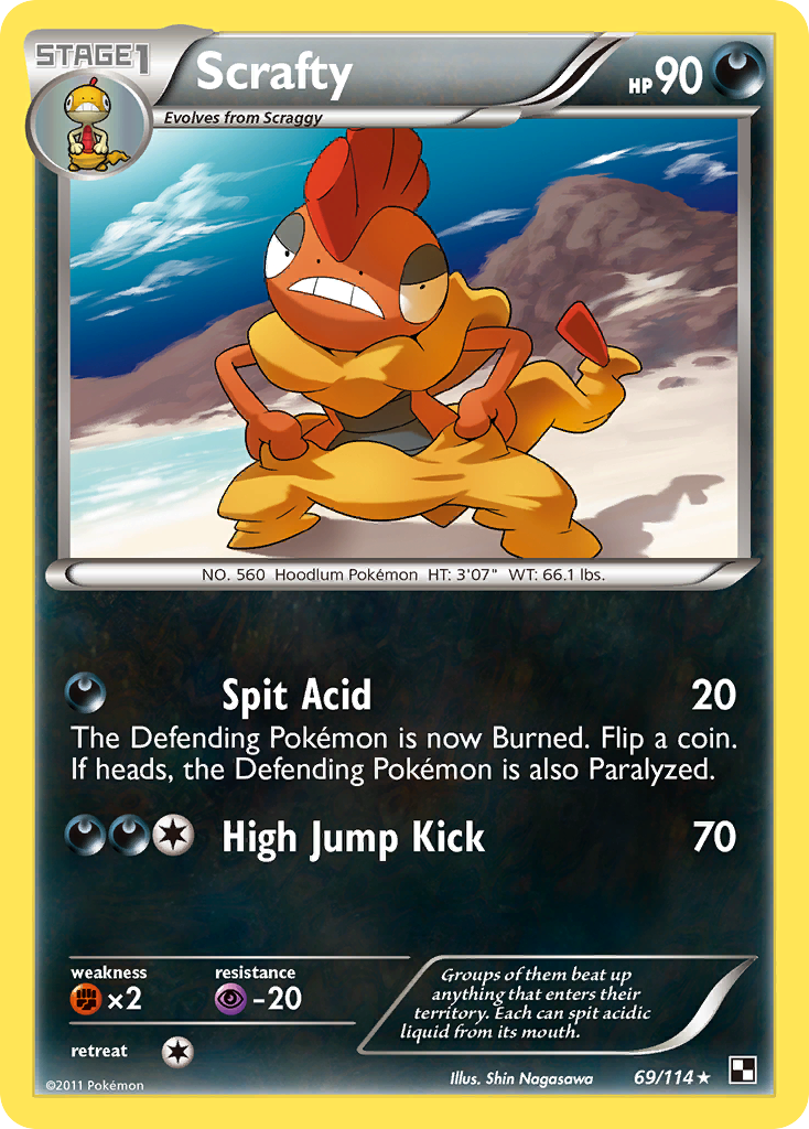 Scrafty (69/114) [Black & White: Base Set] | The Time Vault CA