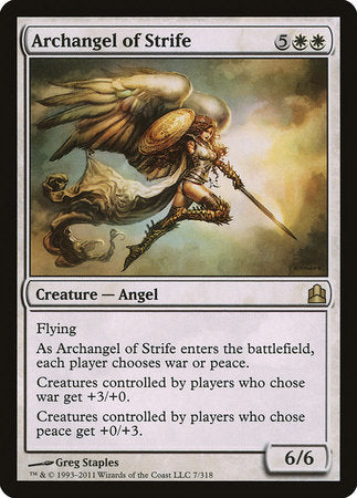 Archangel of Strife [Commander 2011] | The Time Vault CA