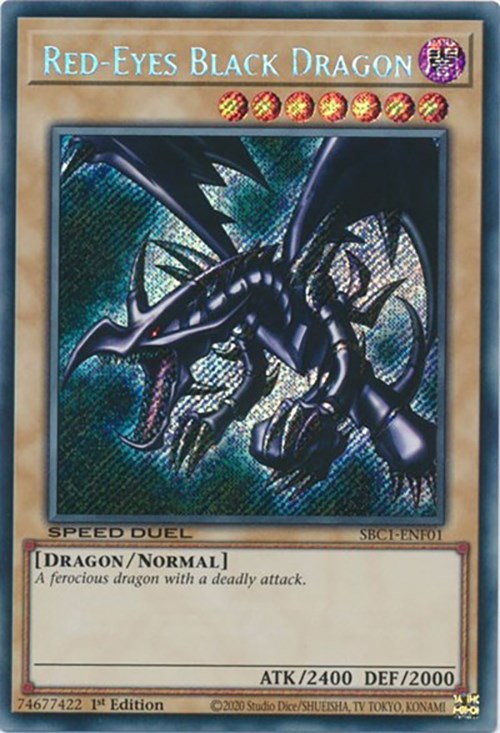 Red-Eyes Black Dragon [SBC1-ENF01] Secret Rare | The Time Vault CA