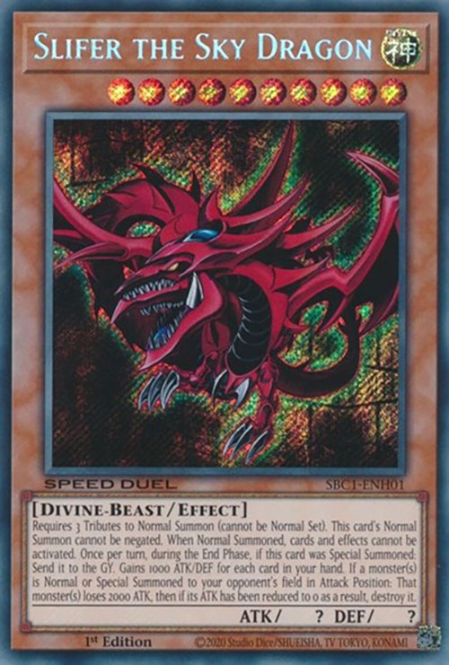 Slifer the Sky Dragon [SBC1-ENH01] Secret Rare | The Time Vault CA