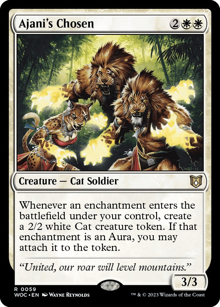 Ajani's Chosen [Wilds of Eldraine Commander] | The Time Vault CA