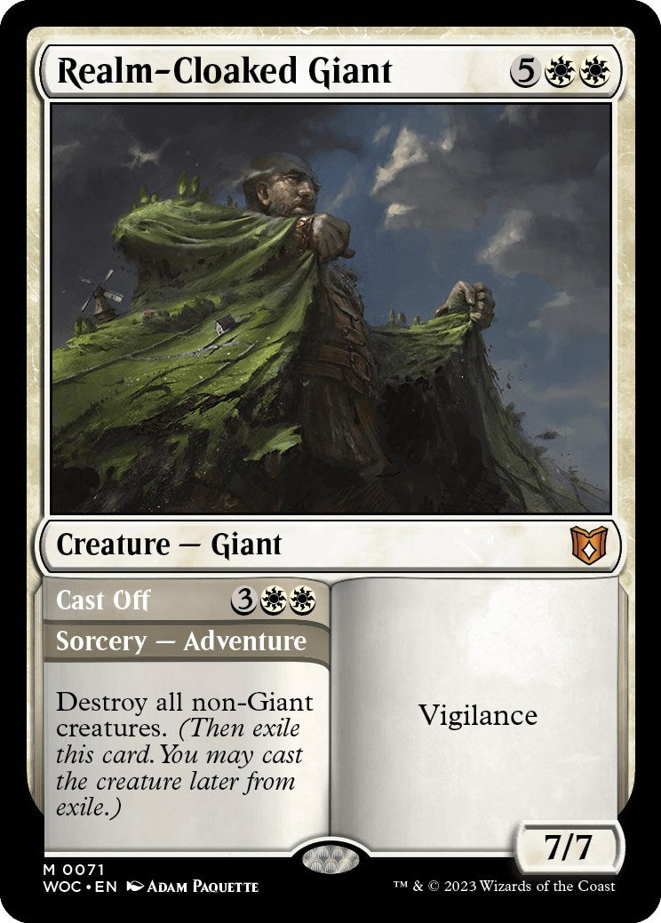 Realm-Cloaked Giant // Cast Off [Wilds of Eldraine Commander] | The Time Vault CA