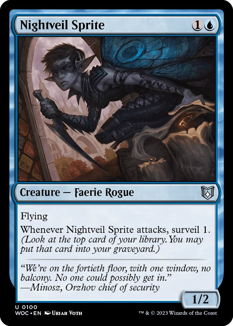 Nightveil Sprite [Wilds of Eldraine Commander] | The Time Vault CA