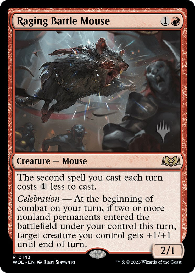 Raging Battle Mouse (Promo Pack) [Wilds of Eldraine Promos] | The Time Vault CA