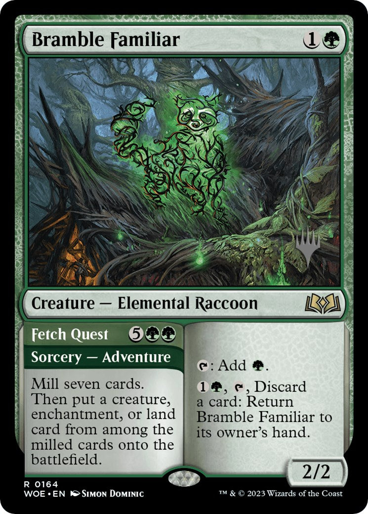 Bramble Familiar // Fetch Quest (Promo Pack) [Wilds of Eldraine Promos] | The Time Vault CA