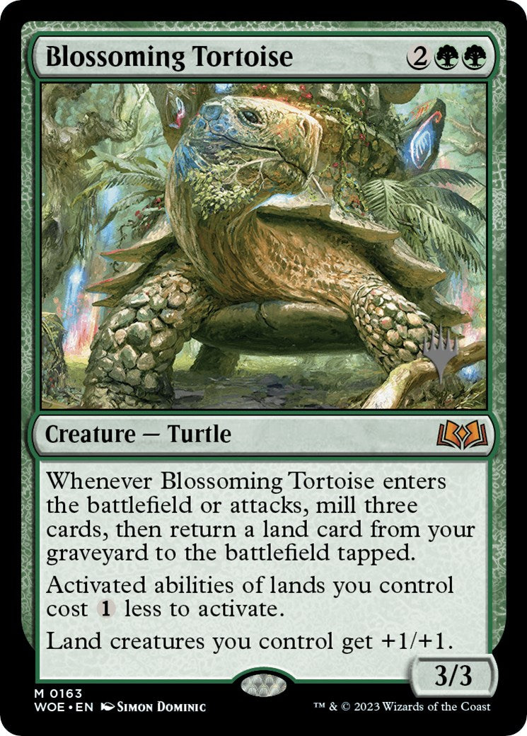 Blossoming Tortoise (Promo Pack) [Wilds of Eldraine Promos] | The Time Vault CA