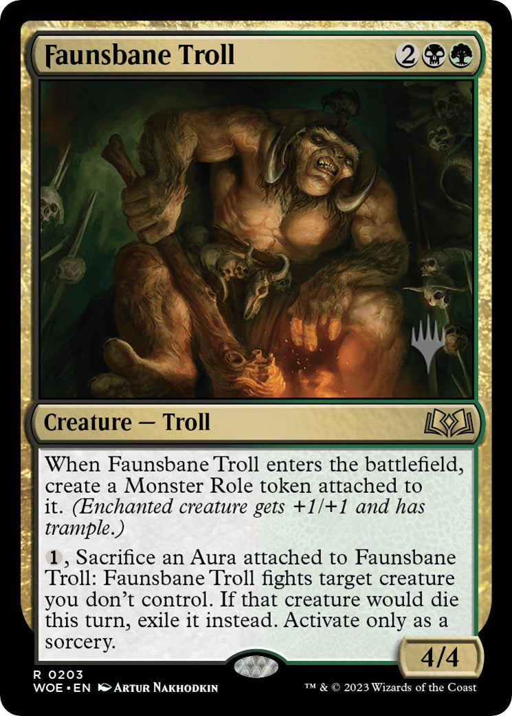 Faunsbane Troll (Promo Pack) [Wilds of Eldraine Promos] | The Time Vault CA
