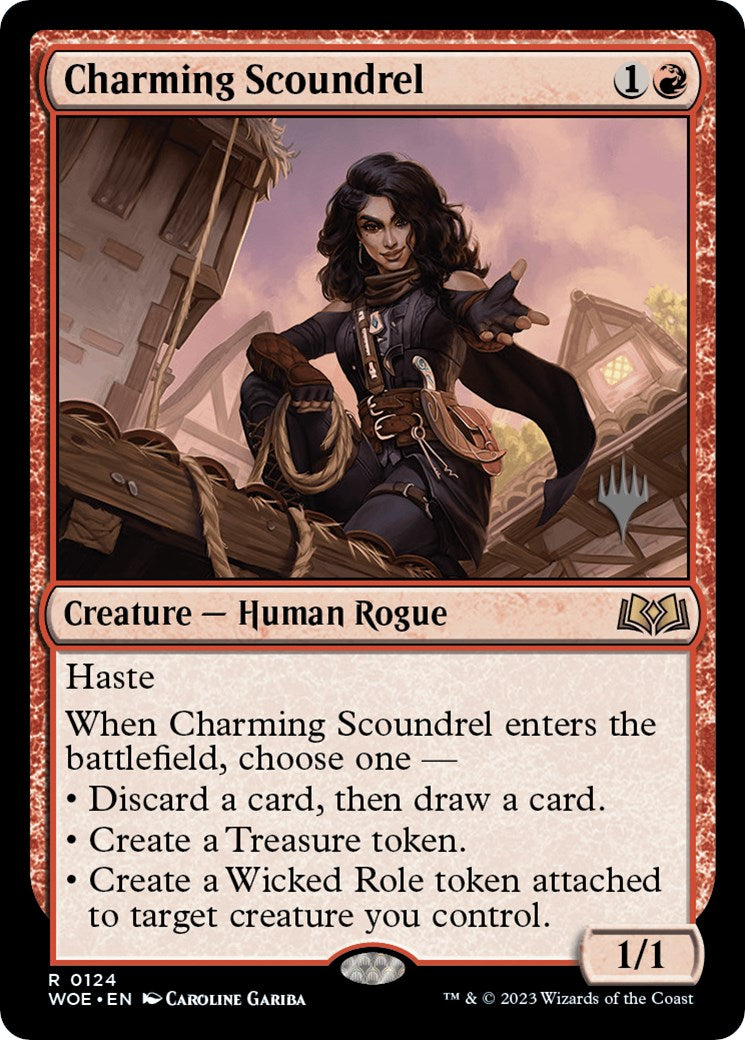 Charming Scoundrel (Promo Pack) [Wilds of Eldraine Promos] | The Time Vault CA