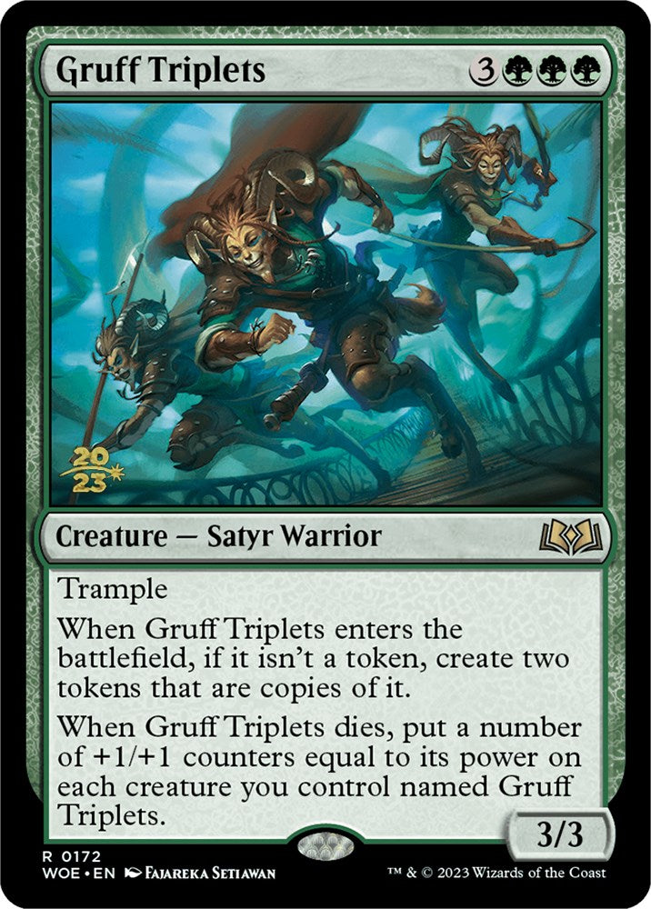 Gruff Triplets [Wilds of Eldraine Prerelease Promos] | The Time Vault CA