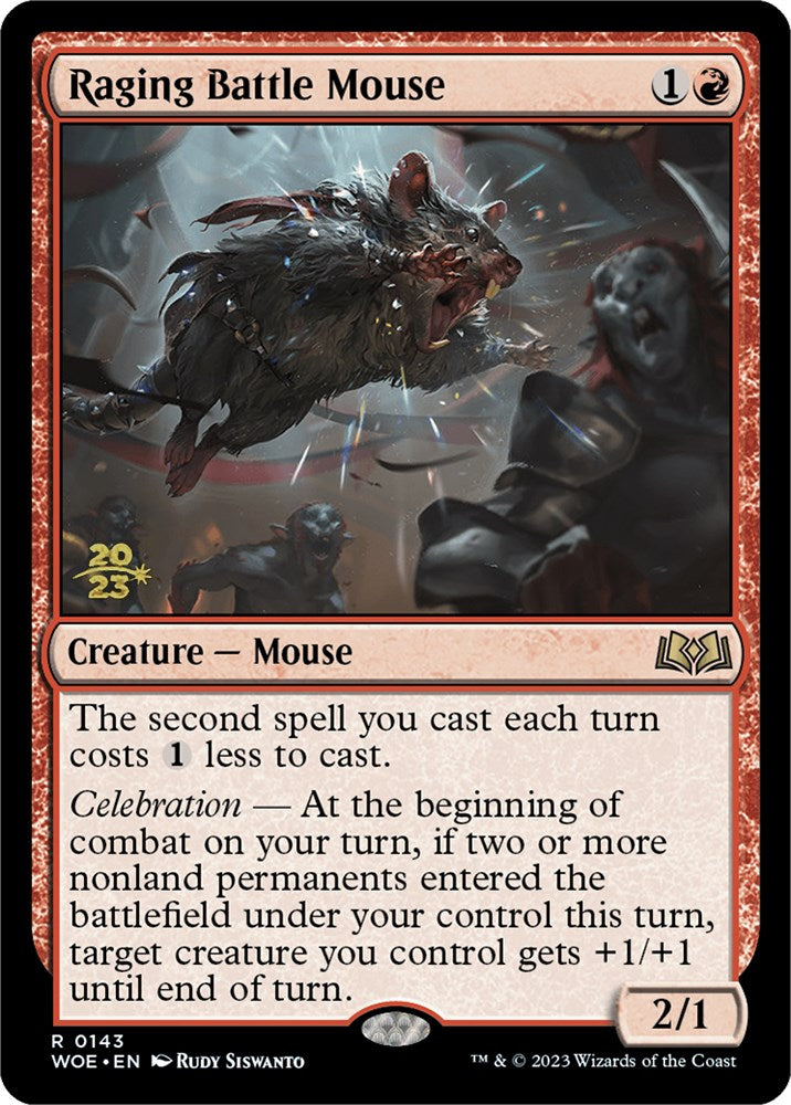 Raging Battle Mouse [Wilds of Eldraine Prerelease Promos] | The Time Vault CA