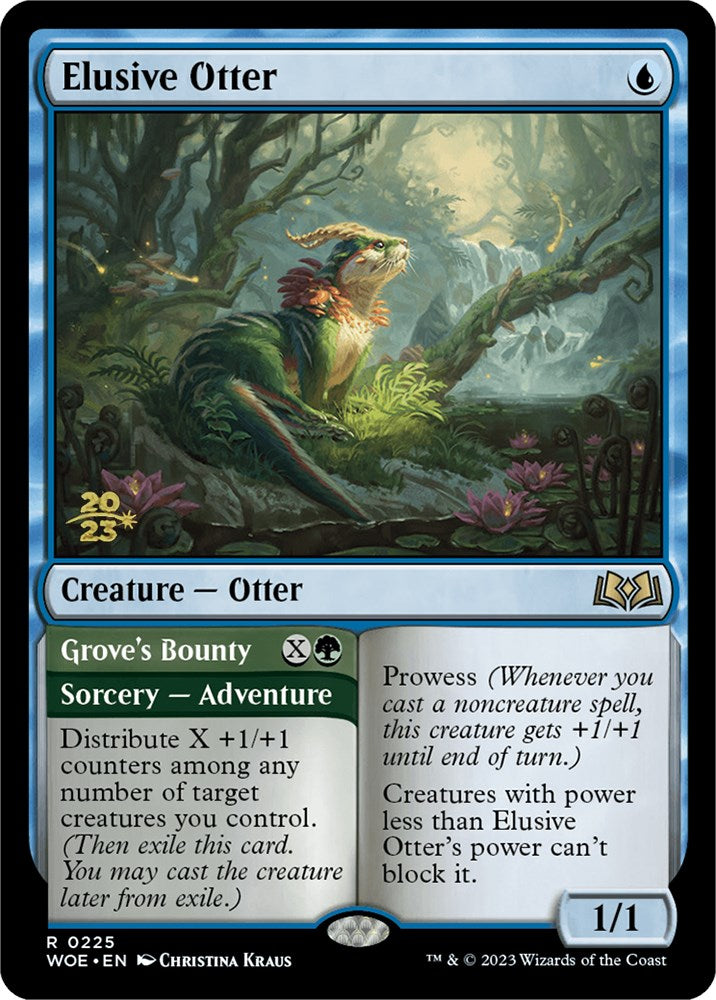 Elusive Otter // Grove's Bounty [Wilds of Eldraine Prerelease Promos] | The Time Vault CA