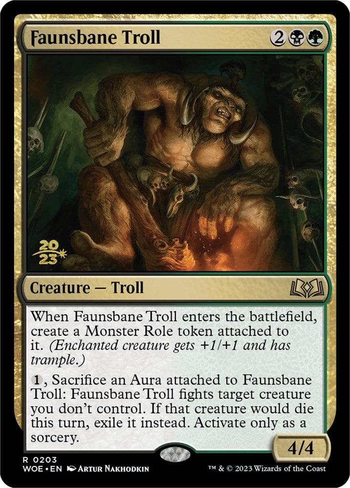 Faunsbane Troll [Wilds of Eldraine Prerelease Promos] | The Time Vault CA