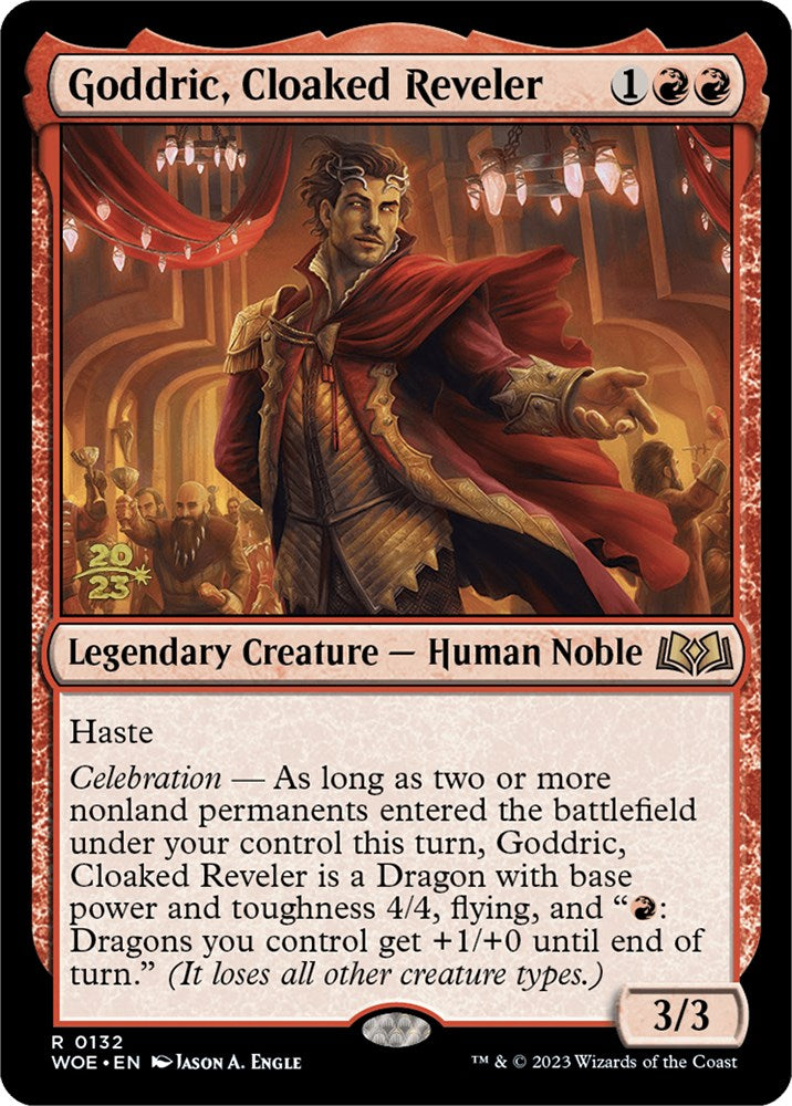 Goddric, Cloaked Reveler [Wilds of Eldraine Prerelease Promos] | The Time Vault CA