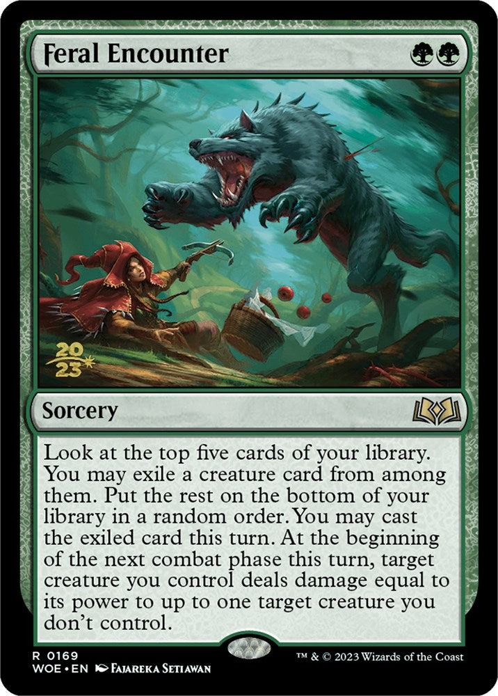 Feral Encounter [Wilds of Eldraine Prerelease Promos] | The Time Vault CA