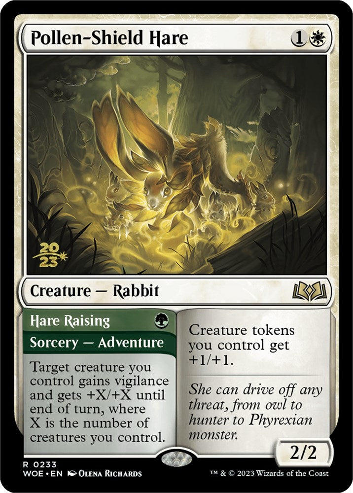 Pollen-Shield Hare // Hare Raising (Promo Pack) [Wilds of Eldraine Promos] | The Time Vault CA