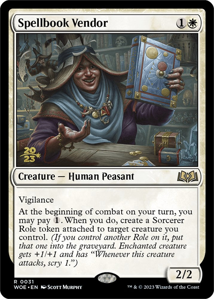 Spellbook Vendor [Wilds of Eldraine Prerelease Promos] | The Time Vault CA