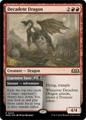 Decadent Dragon // Expensive Taste (Promo Pack) [Wilds of Eldraine Promos] | The Time Vault CA