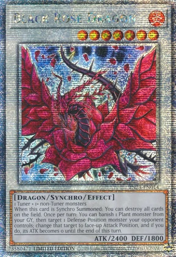 Black Rose Dragon [TN23-EN014] Quarter Century Secret Rare | The Time Vault CA