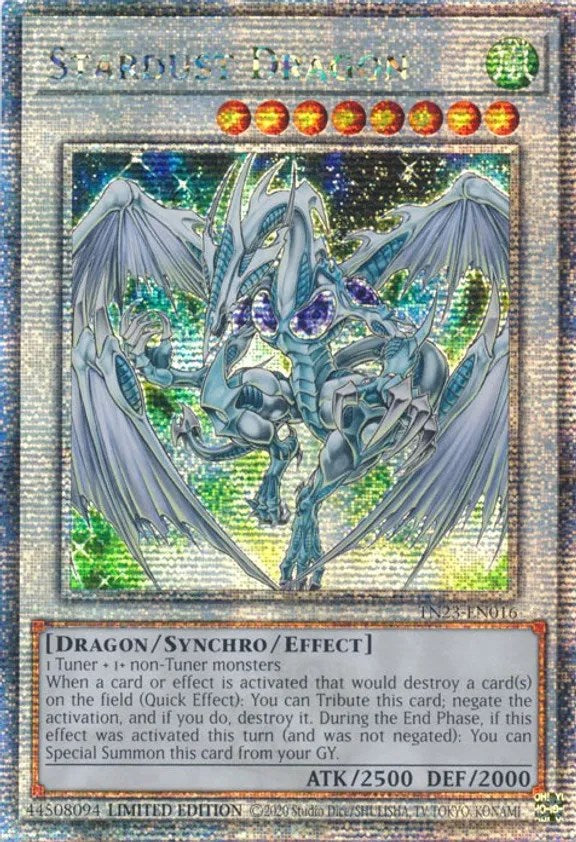 Stardust Dragon [TN23-EN016] Quarter Century Secret Rare | The Time Vault CA