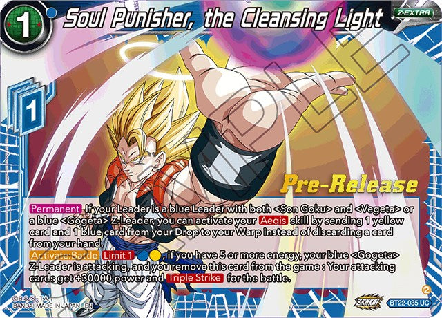 Soul Punisher, the Cleansing Light (BT22-035) [Critical Blow Prerelease Promos] | The Time Vault CA