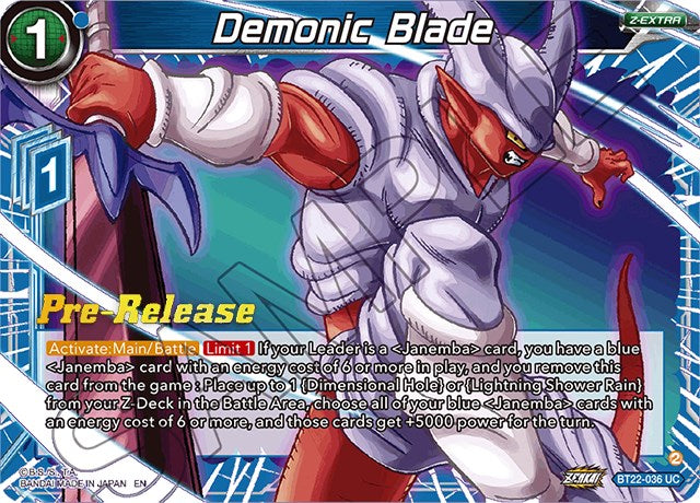 Demonic Blade (BT22-036) [Critical Blow Prerelease Promos] | The Time Vault CA