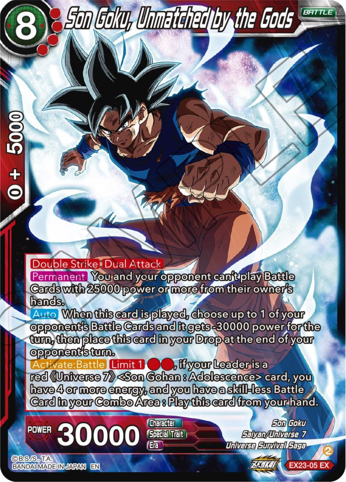 Son Goku, Unmatched by the Gods (EX23-05) [Premium Anniversary Box 2023] | The Time Vault CA