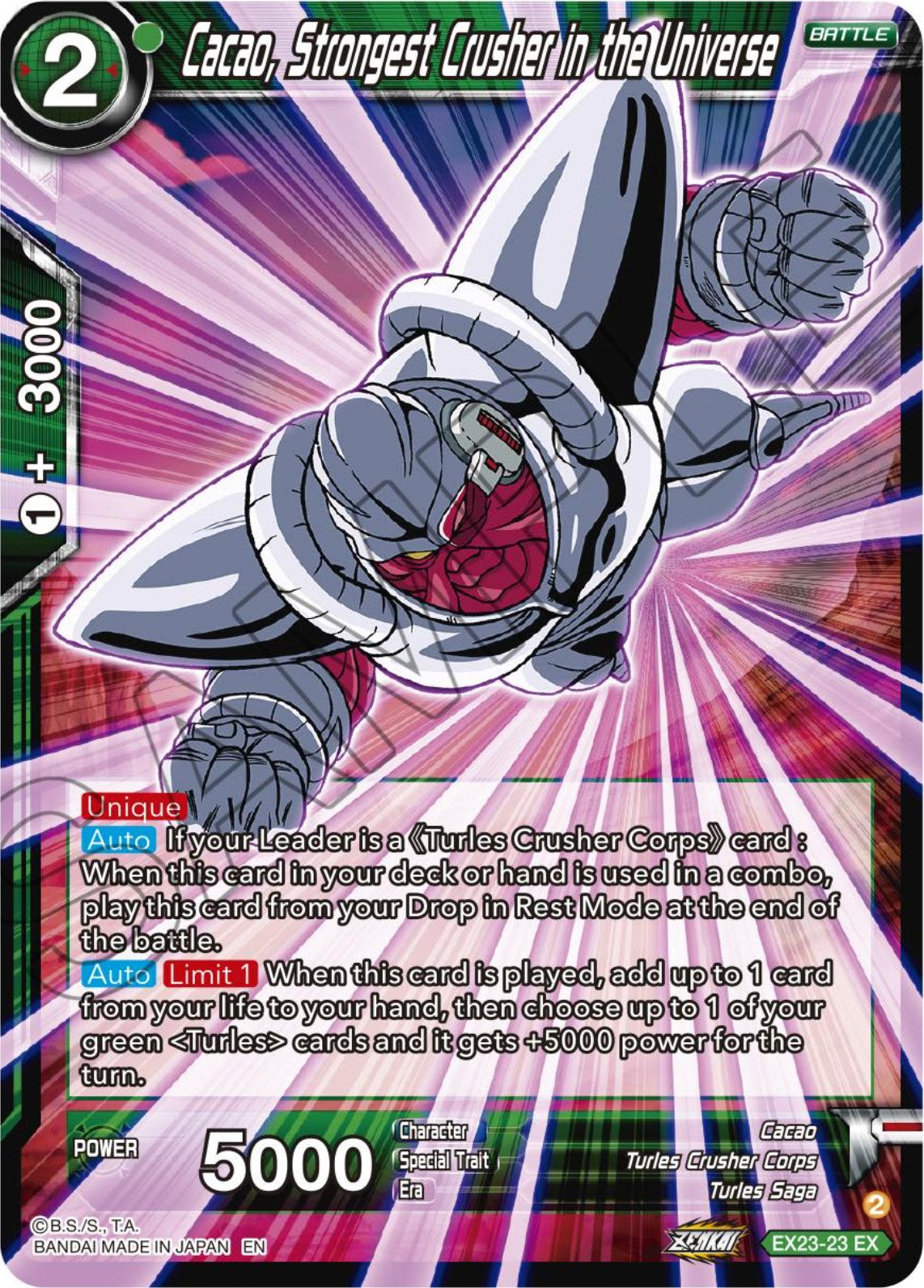 Cacao, Strongest Crusher in the Universe (EX23-23) [Premium Anniversary Box 2023] | The Time Vault CA