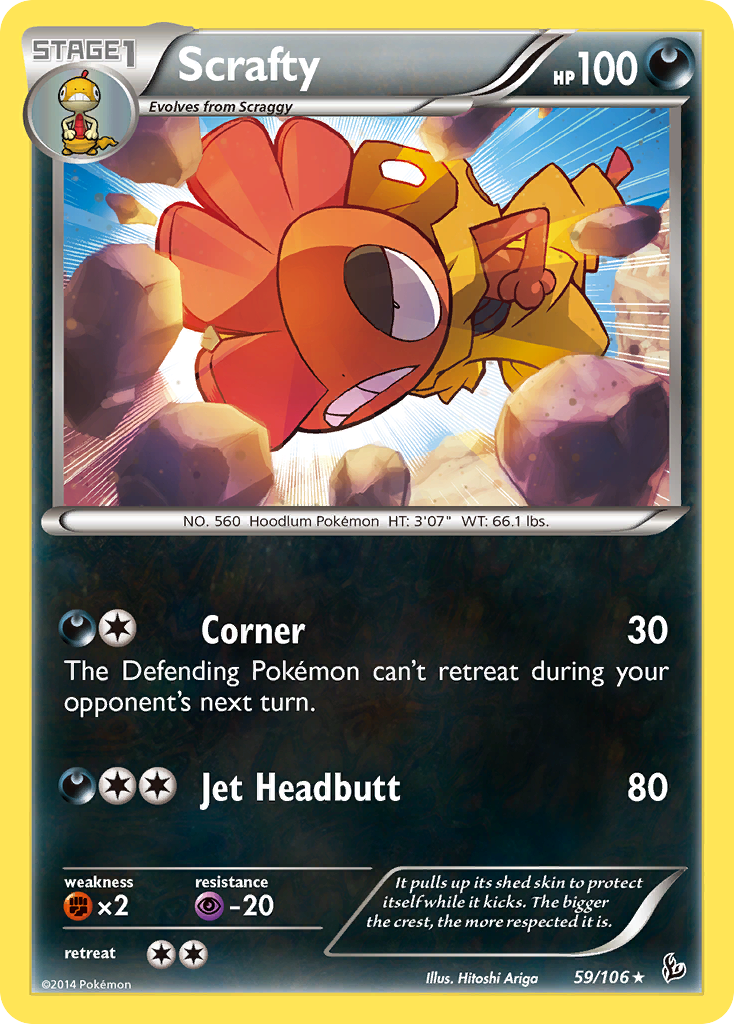 Scrafty (59/106) [XY: Flashfire] | The Time Vault CA