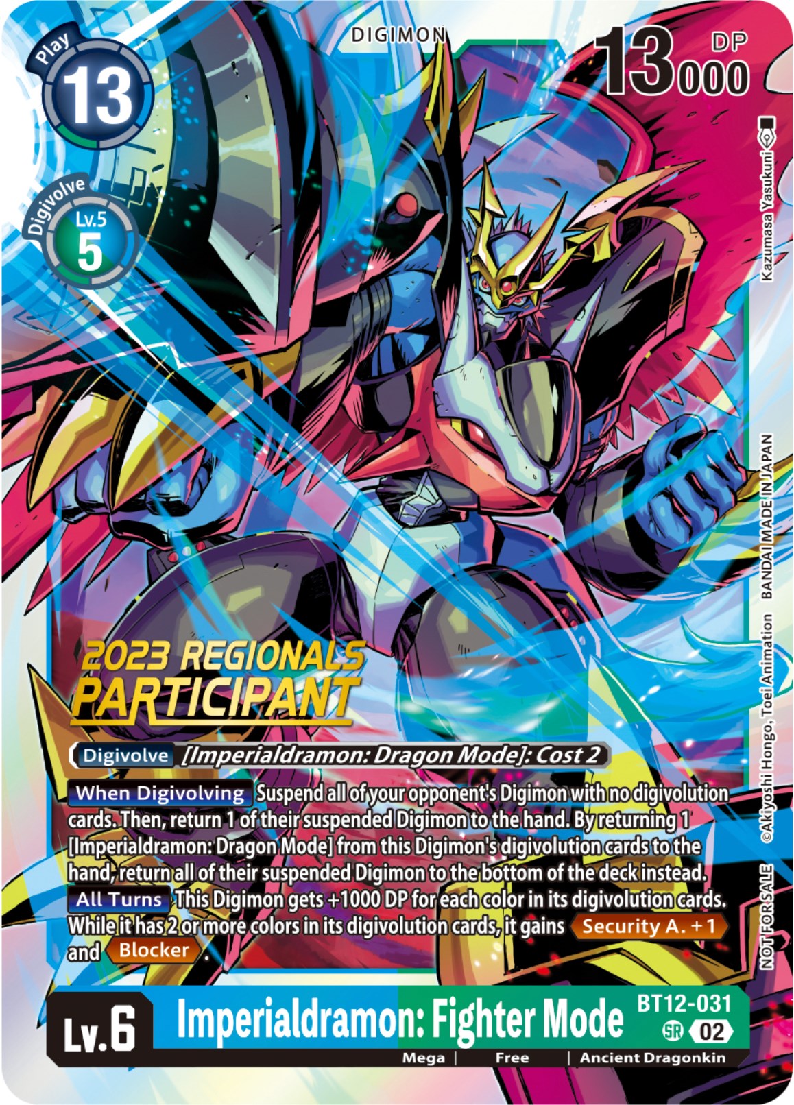 Imperialdramon: Fighter Mode [BT12-031] (2023 Regionals Participant) [Across Time] | The Time Vault CA