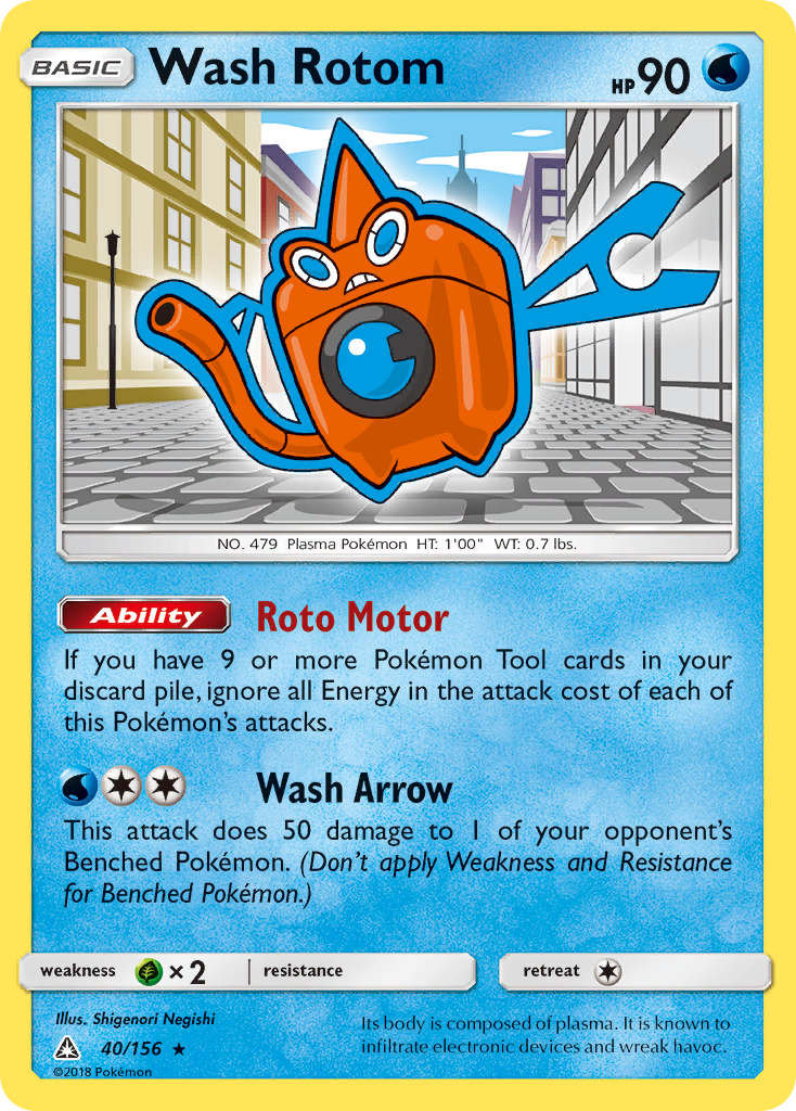 Wash Rotom (40/156) [Sun & Moon: Ultra Prism] | The Time Vault CA