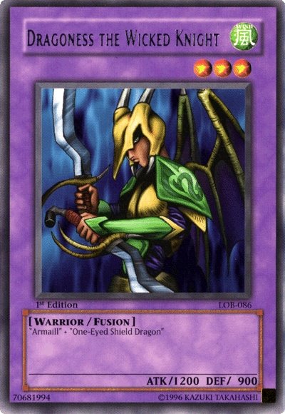 Dragoness the Wicked Knight [LOB-086] Rare | The Time Vault CA