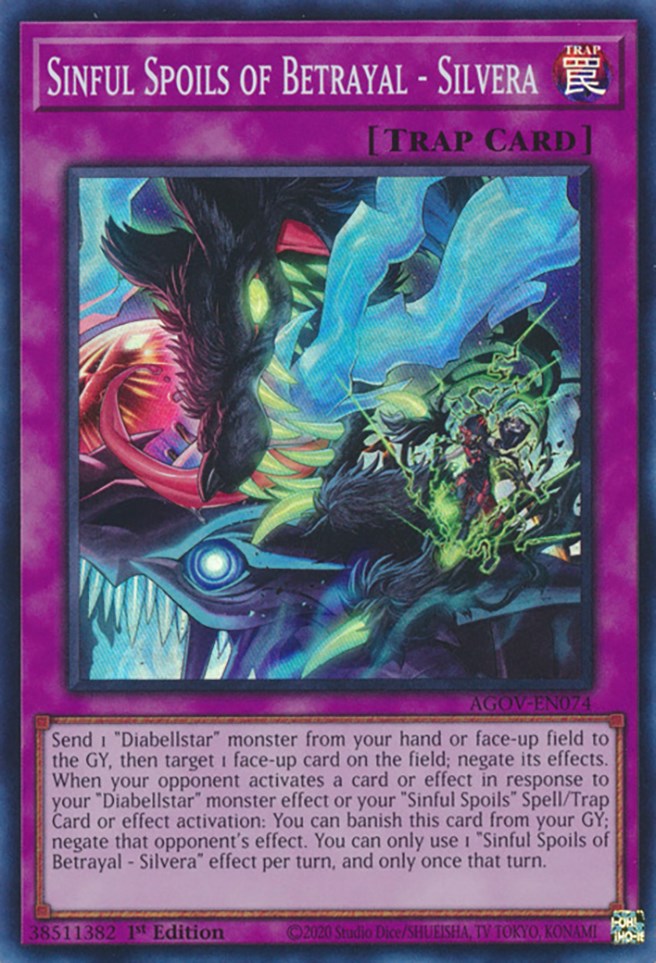 Sinful Spoils of Betrayal - Silvera [AGOV-EN074] Super Rare | The Time Vault CA
