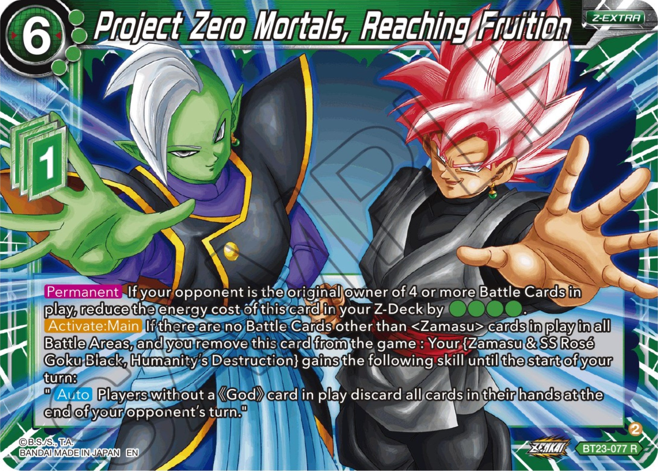 Project Zero Mortals, Reaching Fruition (BT23-077) [Perfect Combination] | The Time Vault CA