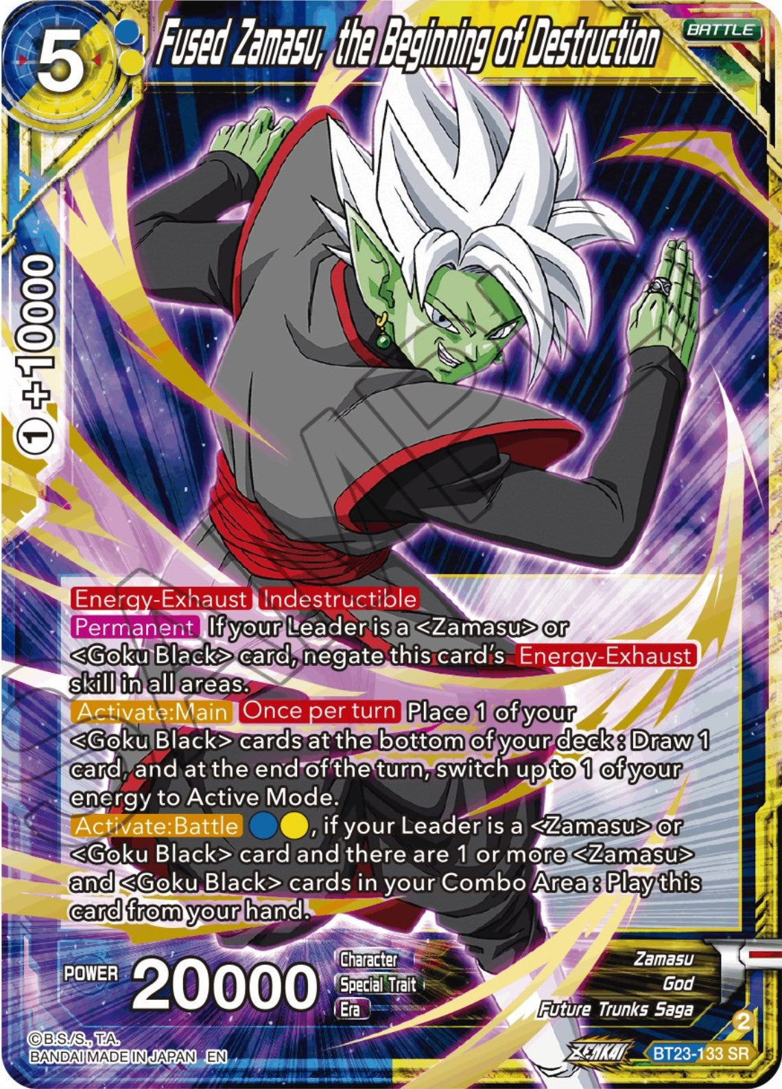 Fused Zamasu, the Beginning of Destruction (BT23-133) [Perfect Combination] | The Time Vault CA