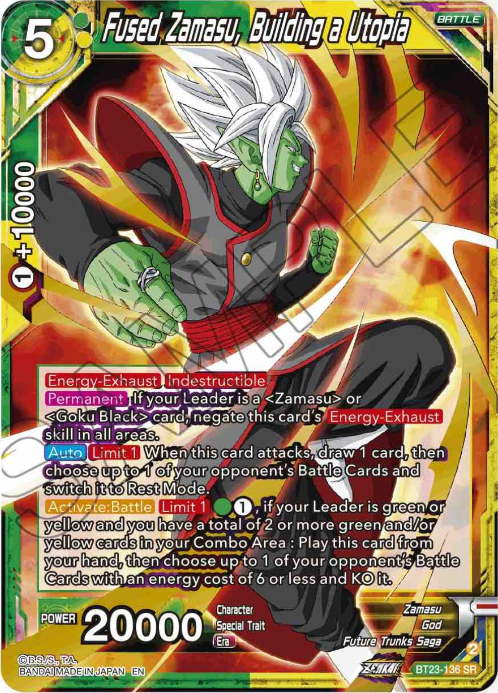 Fused Zamasu, Building a Utopia (BT23-136) [Perfect Combination] | The Time Vault CA