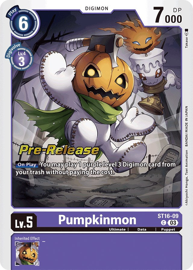 Pumpkinmon [ST16-09] [Starter Deck: Wolf of Friendship Pre-Release Cards] | The Time Vault CA